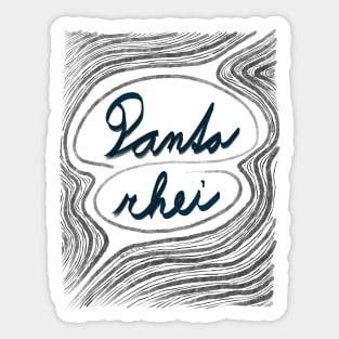 Panta rhei all flows motivational quote Sticker